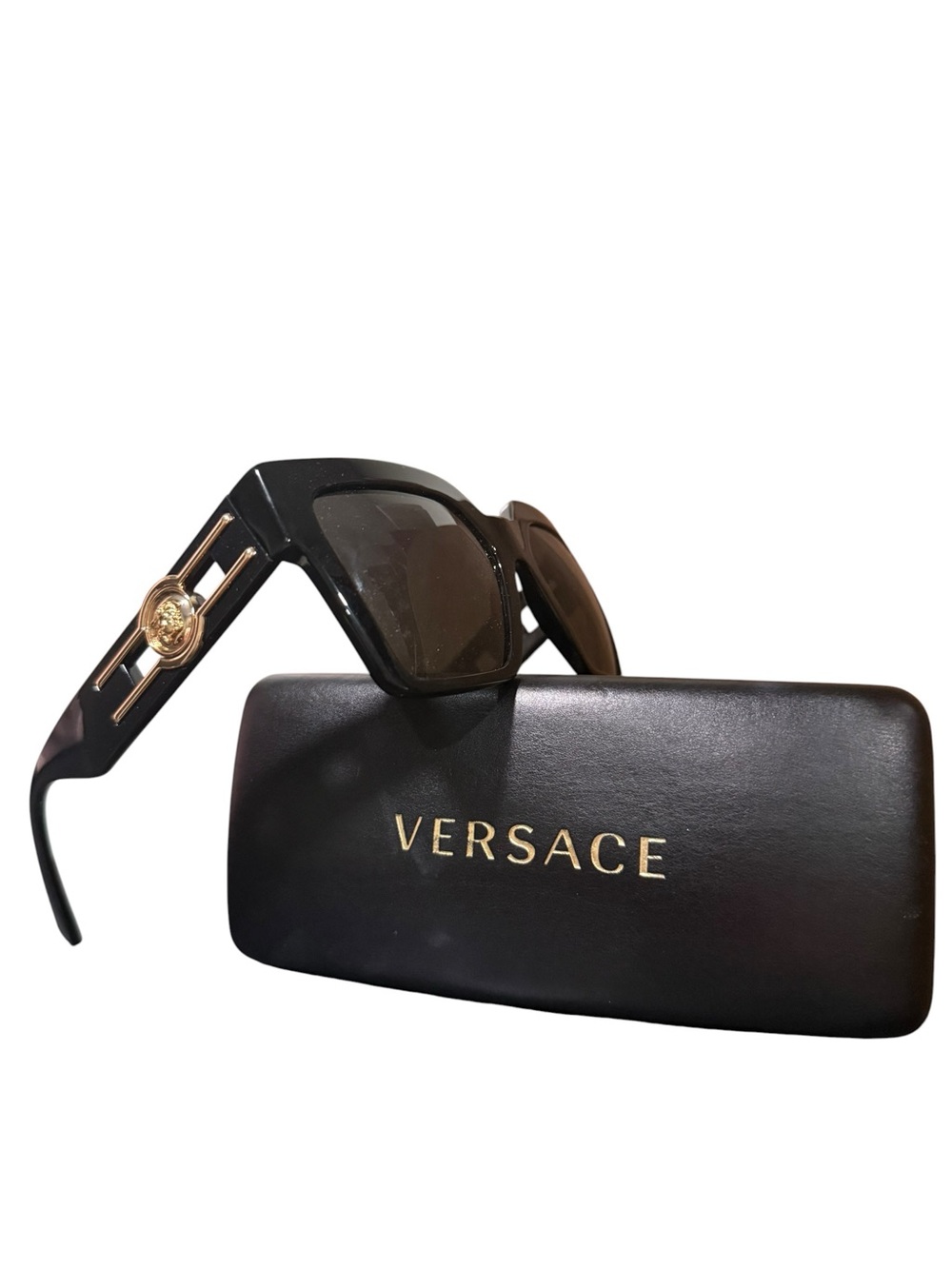 Versace VE4453 GB1/87 Black Gold Medusa Square Sunglasses w/ Case - Picture 5 of 10